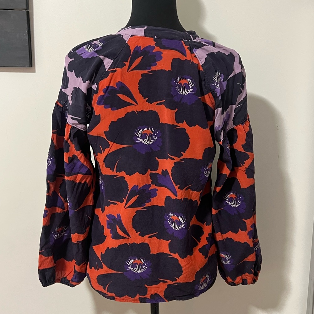 Maeve Neck-Tie Silk Blouse - Picture 6 of 8